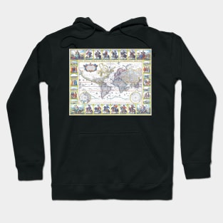 World map wall art 1652 dorm decor mappemonde Art Print Hoodie